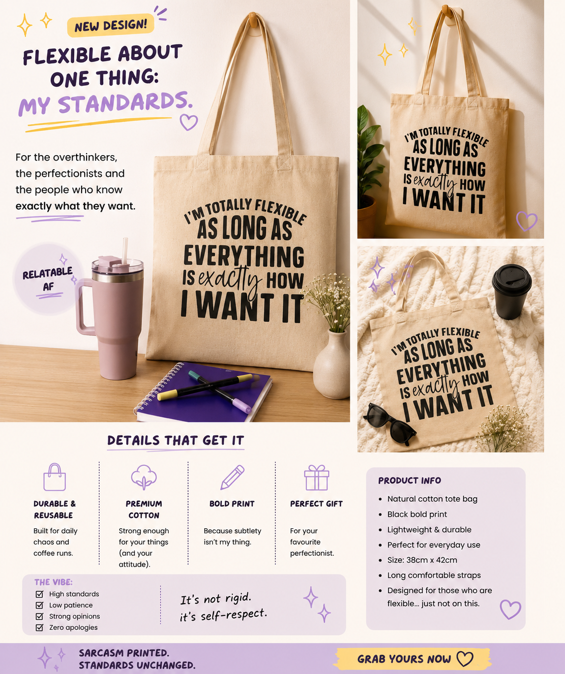 I’m Totally Flexible  - Sarcastic Tote